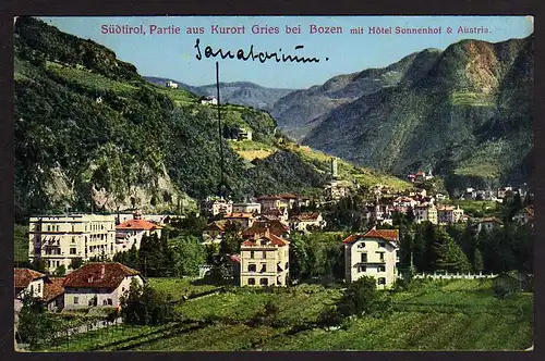 53491 AK Südtirol 1910 Gries bei Bozen Hotel Sonnenhof