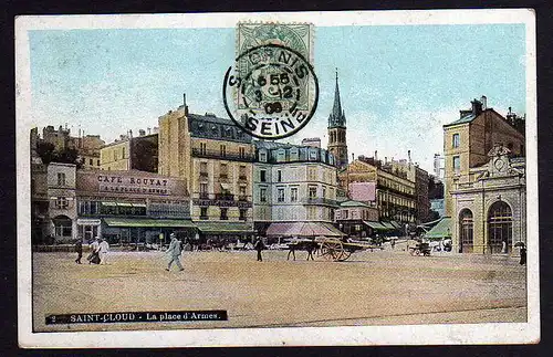 53311 AK Saint Cloud La Place d`Armes Cafe Rouyat 1906