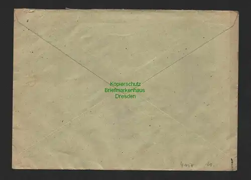 h4117 SBZ Bezirkshandstempel Bezirk 14 Brief Freital 02.7.48 gepr Dr Böheim BPP