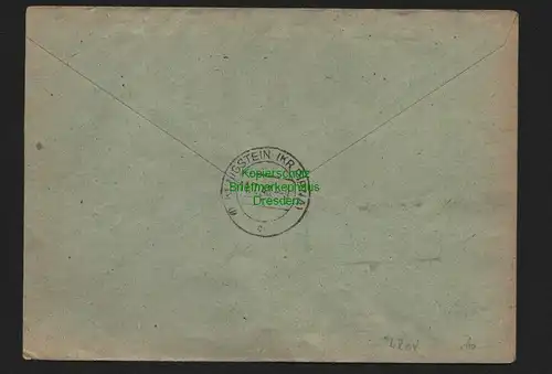 h4204 SBZ Bezirkshandstempel Bezirk 14 R-Brief Königstein Pirna 10.7.48 3x 15 P