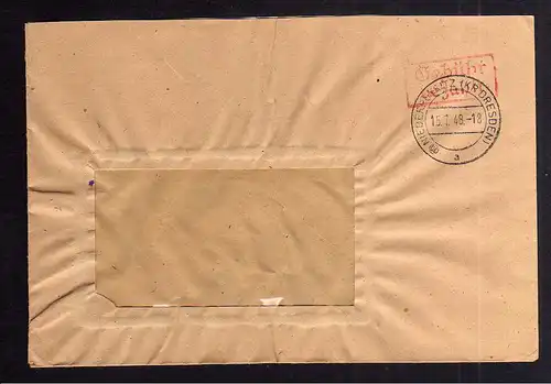 B1949 Brief SBZ Gebühr bezahlt 1948 Währungsreform Niederpoyritz Kr. Dresden Fen