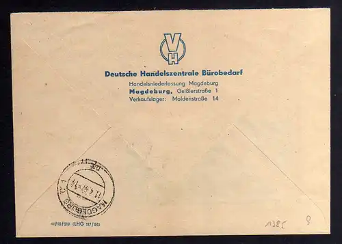 B1885 DDR ZKD 11 Kontrollnummer 7000 Brief Magdeburg geprüft BPP Deutsche Handel