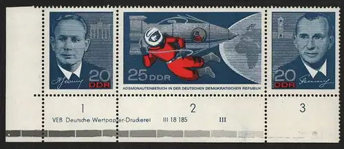2683 DDR DV 1138-40 Besuch sowjetischer Kosmonauten Leonow Beljajew postfrisch