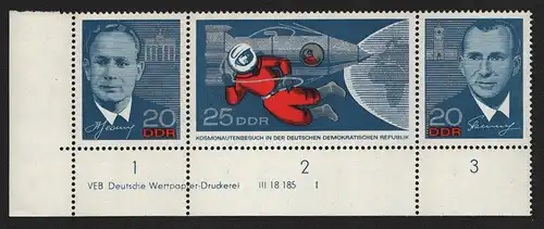 2681 DDR DV 1138-40 Besuch sowjetischer Kosmonauten Leonow Beljajew  postfrisch