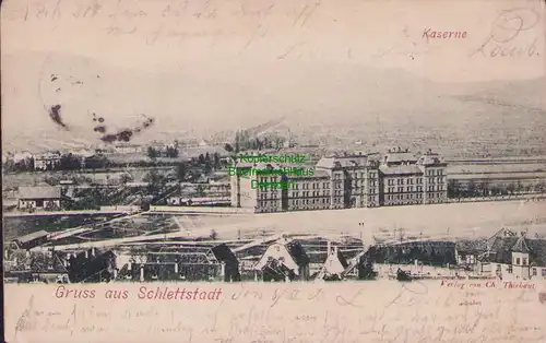 153211 AK Selestat Schlettstadt Elsass 1899 Kaserne Panorama