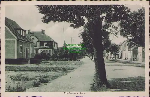 157305 AK Ducherow i. Pom. 1938 Dorfstraße