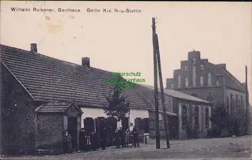 156483 AK Gellin Krs. Neu Stettin Wilhelm Reisener Gasthaus 1925