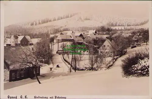 152694 AK Oppach Oberlausitz Lindenberg mit Pickaberg 1938 im Winter