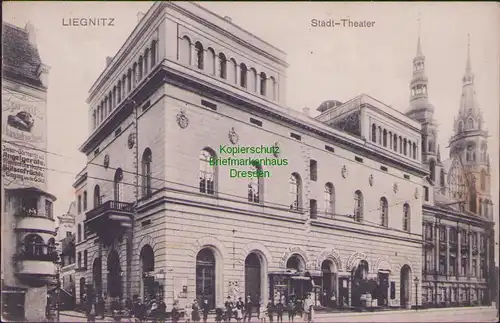 152672 AK Liegnitz Stadt Theater 1910 Kunsthandlung No. 3 Restaurant zum Falken