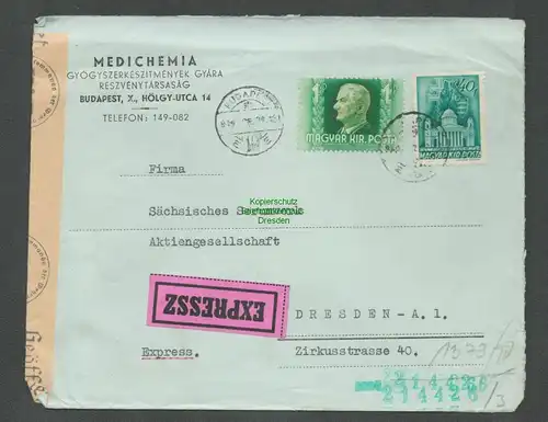 B-5502 Brief Ungarn Budapest nach Deutschland 1942 Zensur OKW Oberkommando der
