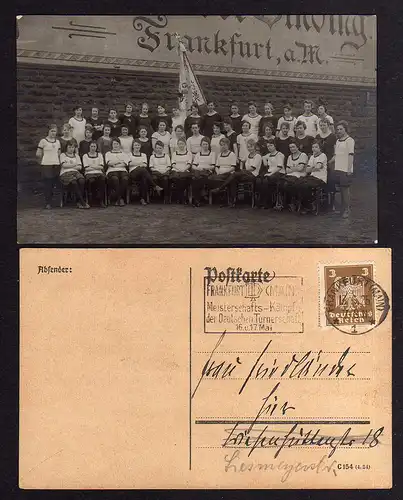 94907 AK Turn und Sportfeste Frankfurt a. Main 1925 Hof Bayern 1921 Fotokarte
