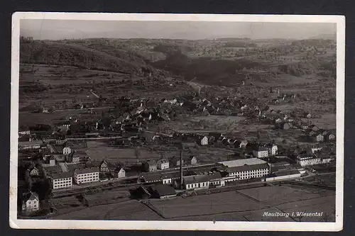 91844 AK Maulburg im Wiesental 1938 Luftbild Fliegeraufnahme Fabrik