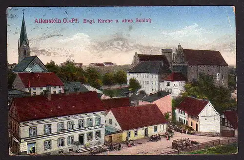 86354 AK Olsztyn Allenstein 1923 Evgl. Kirche Schloss Geschäftshaus Franz Tahl