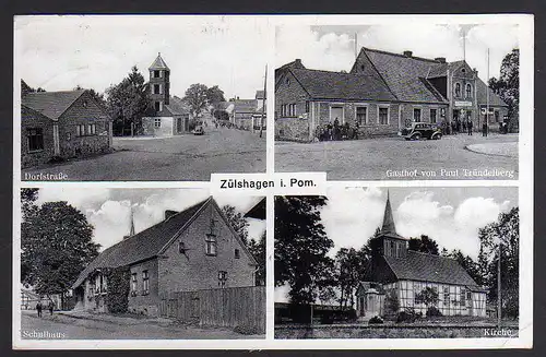 81149 AK Suliszewo Zülshagen i. Pom. Gasthof Tründelberg Schule Kirche Dorfstr.