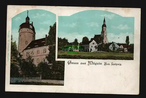 132697 AK Mügeln Bz. Leipzig Schloss Ruhethal  um 1905