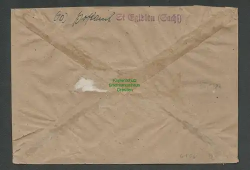 B6106 Brief SBZ Gebühr bezahlt 1945 St. Egidien Sachs. Notumschlag nach Zittau