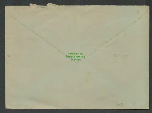 B6092 Brief SBZ Gebühr bezahlt 1946 Roßleben an Finanzamt Kölleda Bucha