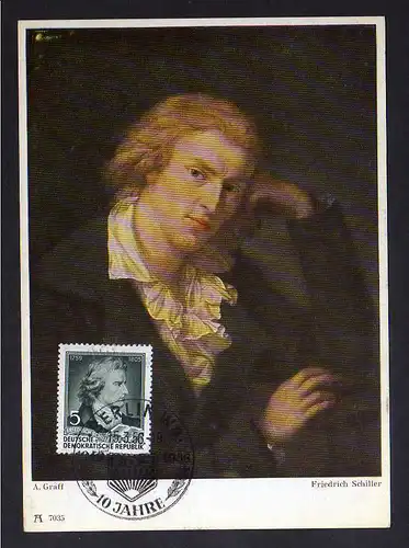 B137 DDR 464 -466 sehr seltene Maximumkarten Friedrich Schiller 1955