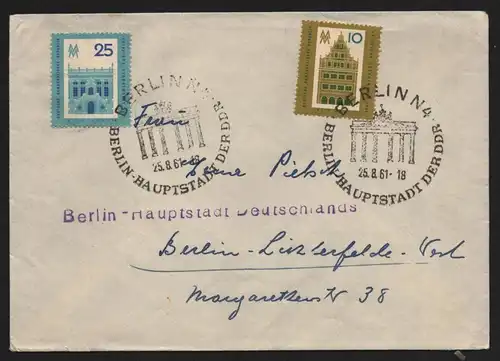 B12499 DDR WB Postkrieg Propaganda 1961 Berlin Hauptstadt Deutschlands Gegen-