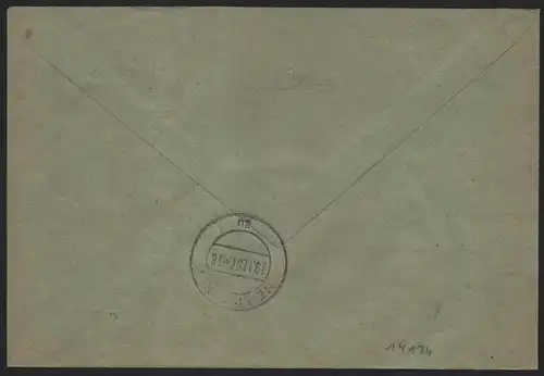 B14124 DDR ZKD Brief 1957 10 1204 Meiningen GHK für Schuhe und Lederwaren an Rat