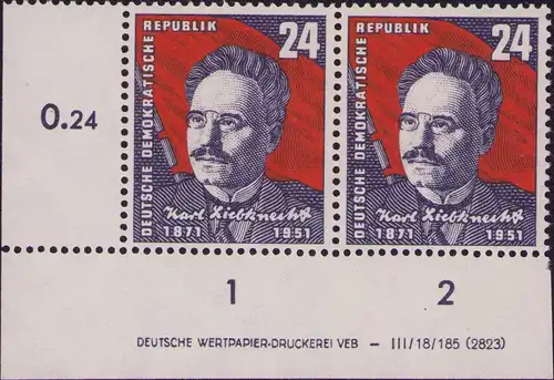 2990 DDR **  294 DV Karl Liebknecht 1951