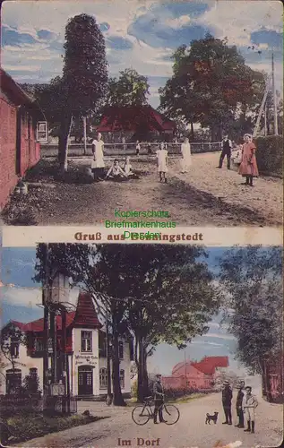 158117 AK Bönningstedt 1915 Dorfstraße Gasthaus Wirtschaft Eiche Köhncke