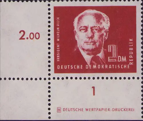 2944 DDR **  254a DV Freimarke Präsident Wilhelm Pieck