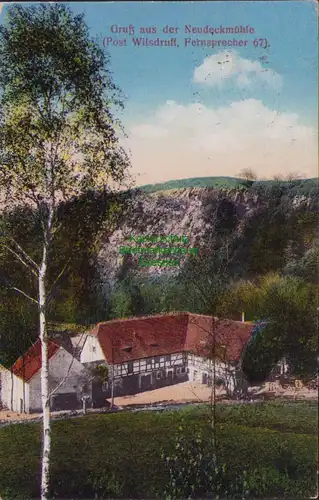 154891 AK Neudeckmühle bei Wilsdruff 1919