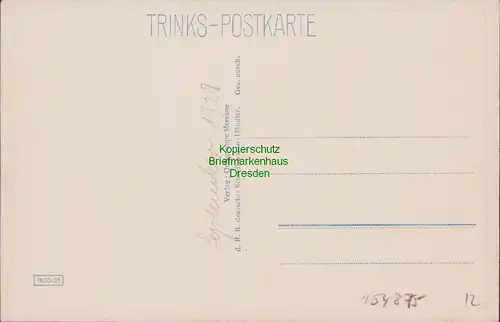 154875 AK Meerane i. Sa. Bismarckplatz Gasthaus zum Gambrinus 1928