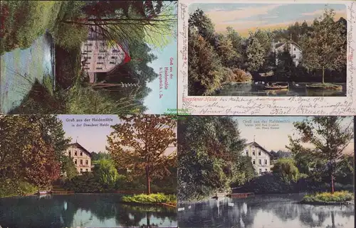154860 4 AK Dresdner Haide Haidemühle Post Langebrück 1903 1912