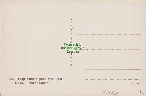 154856 AK Truppenübungsplatz Wildflecken Rhön Kommandantur um 1915