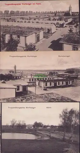 154855 3 AK Truppenübungsplatz Warthelager Posen Barackenlager Wörth 1916