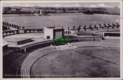 154834 AK Breslau 1938 Stadion Schlesierkampfbahn Friesenwiese