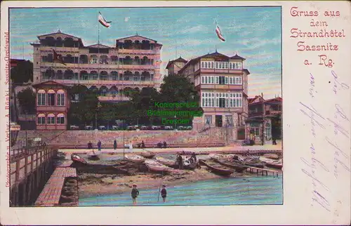 154807 AK Saßnitz Rügen Strandhotel 1913