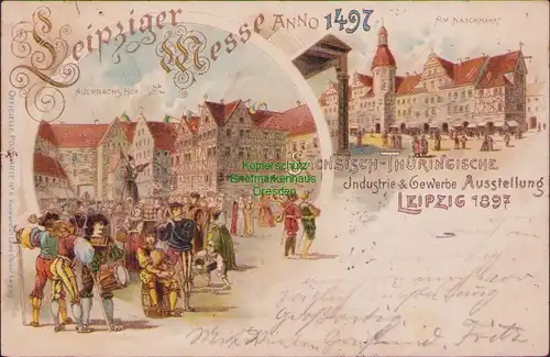 154773 AK Leipzig 1897 Sächsisch Thüringische Industrie- & Gewerbe Ausstellung