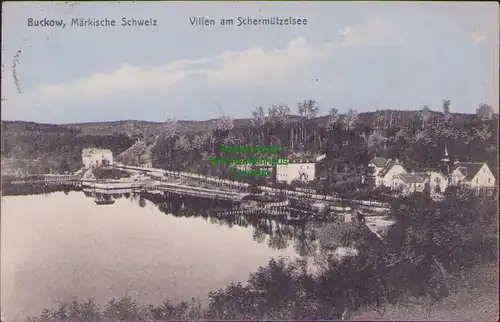 154771 AK Bukow Märkische Schweiz Villen am Schermützelsee 1913