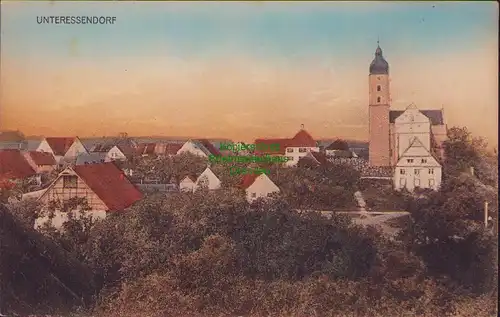 154766 AK Unteressendorf Hochdorf Riß Panorama Kirche um 1910