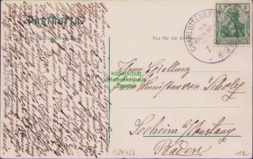 154752 AK Bad Charlottenbrunn i. Schlesien 1906 Oberer Teil