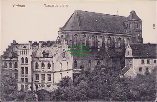 154749 AK Guhrau Gora Bez. Breslau 1909 Katholische Kirche