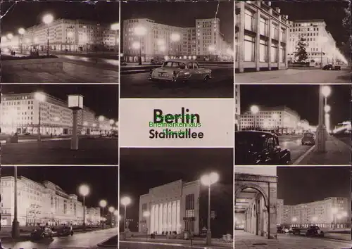 154740 AK Berlin 1958 Stalinallee Festbeleuchtung 8 Ansichten