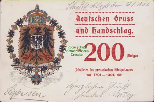 154659 AK Berlin 1901 200 jährige Jubelfeier des preussischen Königshauses