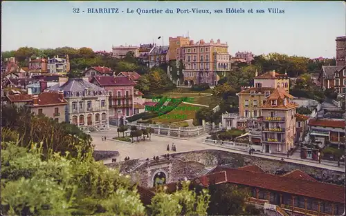 154692 AK Biarritz um 1910 Le Quartier du Port-Vieux, ses Hotels et ses Villas