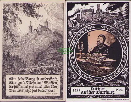 154658 2 AK Luther Gedächtnisfeier Eisenach 1921 Neulandhaus 1918 Künstlerkarte