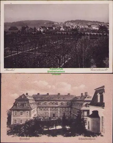 154637 2 AK Herrnhut 1926 Gesamtansicht Schwesternhaus
