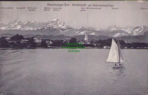 154588 2 AK Bernried am Starnberger See 1901 Seeshaupt m Wettersteingebirge 1910