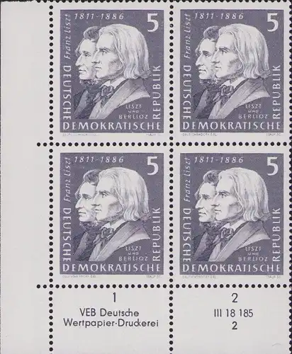 3278 DDR **  857 DV FN 2 im Viererblock
