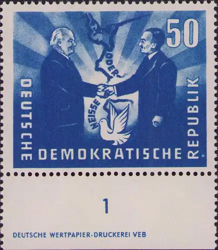 2979 DDR **  285 DV Deutsch-polnische Freundschaft 1951