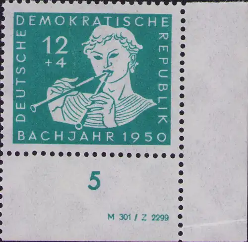 2949 DDR **  256 DV 200. Todestag von Johann Sebastian Bach 1950