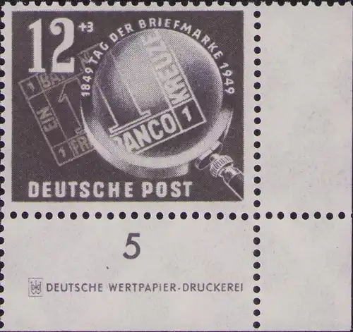 2925 DDR **  245 DZ  Tag der Briefmarke 1949