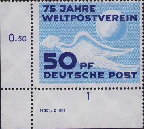 2917 DDR **  242 DV 75 Jahre Weltpostverein UPU